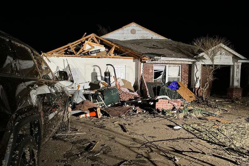 7 tornados azotan Oklahoma. Crédito: Twitter Mireya Villarreal