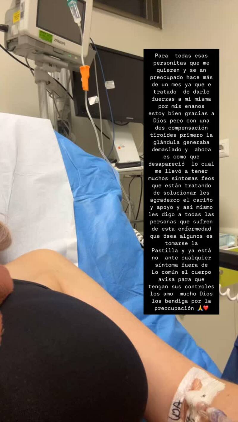 Este fue la publicación de Perla Ilich en Instagram hablando sobre su condición de salud.