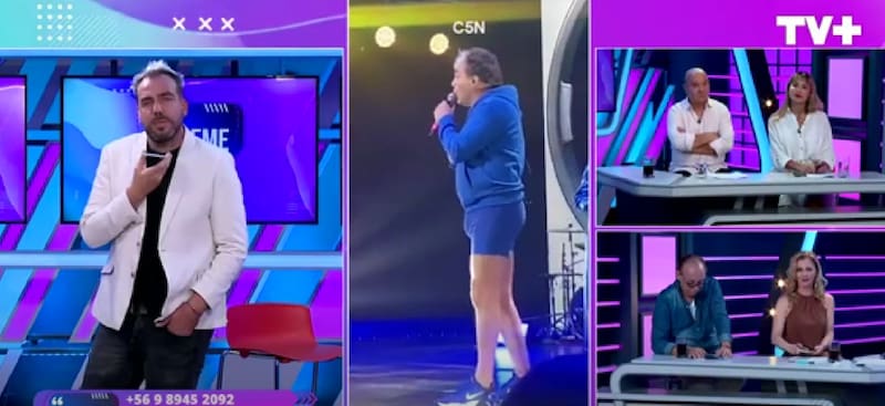 Francisco Kaminski y Mauricio Israel en "Sígueme y te Sigo" / Créditos: Reproducción