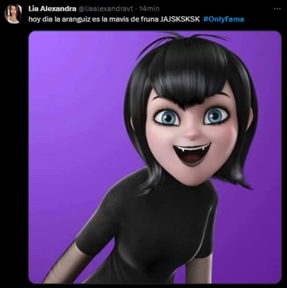El look también recordó mucho a Mavis de Hotel Transylvania. Fuente: X.com.
