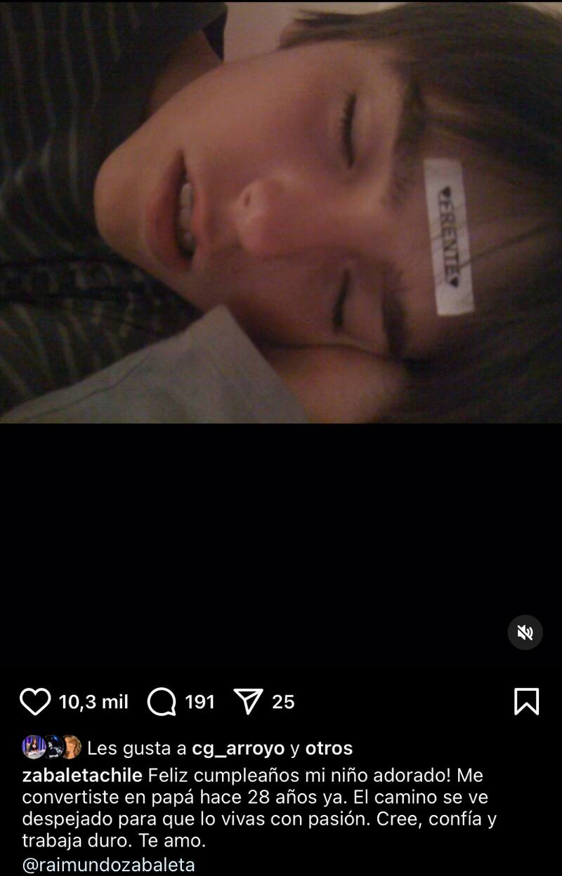 Jorge Zabaleta festejó a su hijo mayor.