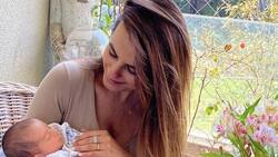 "Qué rico tenerte en mis brazos": Pía Guzmán celebró con tierno registro el primer mes de vida de su hijo Fernandito