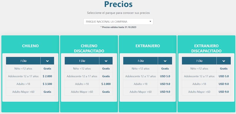 Revisa los precios para ingresar al hermoso lugar. Captura: ASPTicket