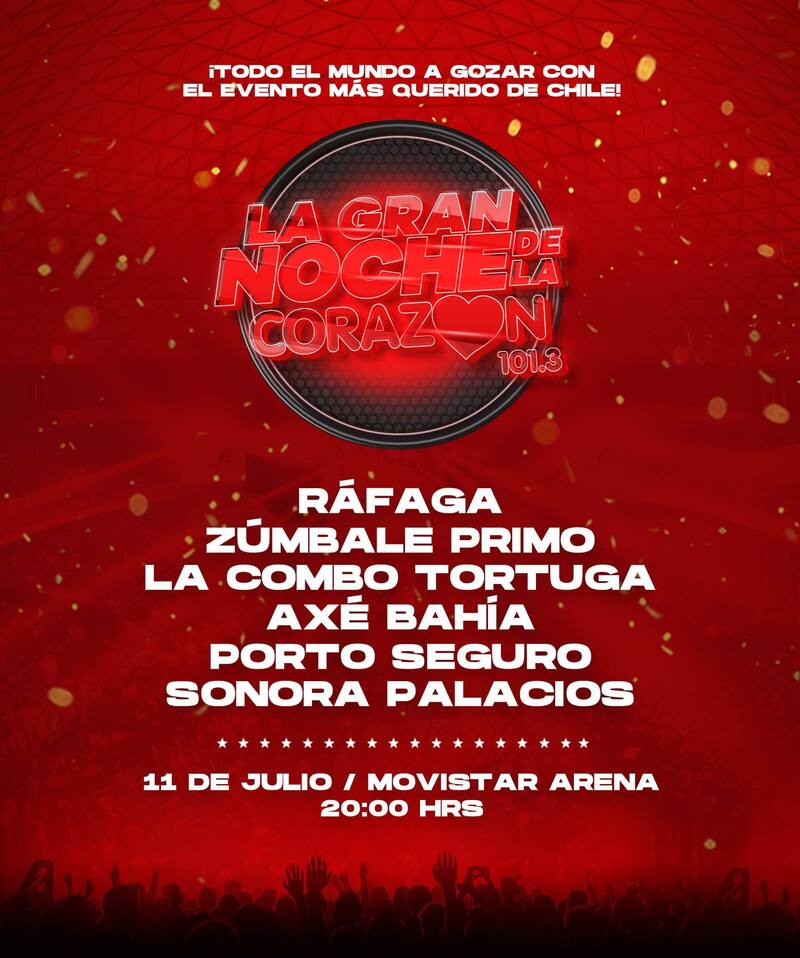 Afiche del festival que se hará en el Movistar Arena.