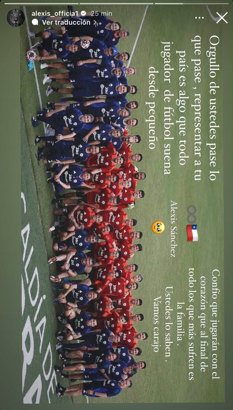 Alexis Sánchez envía mensaje a sus compañeros de La Roja.