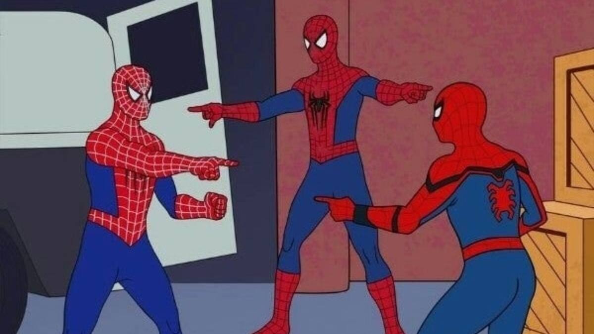 Tom Holland, Tobey Maguire y Andrew Garfield recrearon famoso meme de "Spiderman"