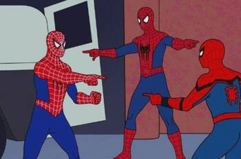 Tom Holland, Tobey Maguire y Andrew Garfield recrearon famoso meme de "Spiderman"