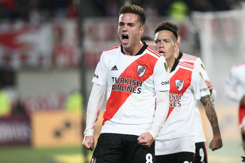 Agustín Palavecino le marcó a Colo Colo durante la Copa Libertadores 2022.