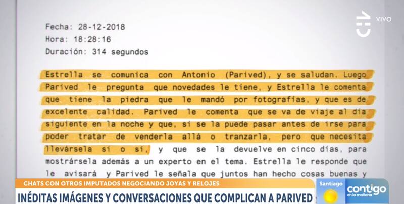 Transcripción de una llamada entre Estrella Dinamarca y Parived.