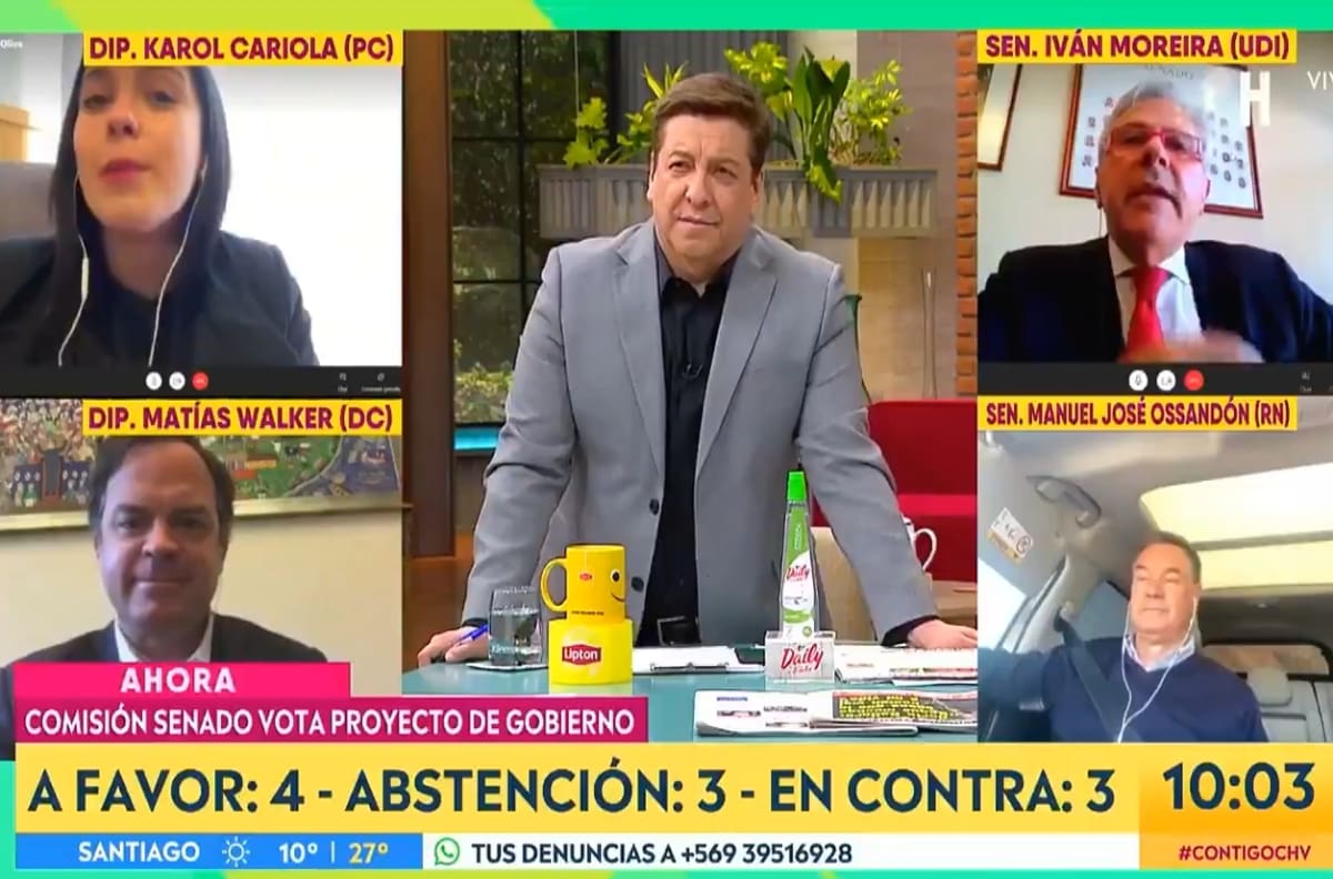 Julio César Rodríguez enfrentó a Iván Moreira por comentario machista contra Karol Cariola
