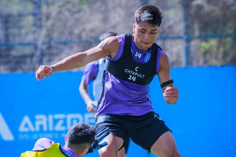 dentro de la lista de citados por primera vez tras su llegada a Racing. Foto: @racingclub