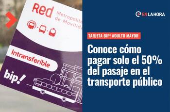 Tarjeta Bip! Adulto Mayor: Así puedes pagar solo el 50% del pasaje en el transporte público en la Región Metropolitana
