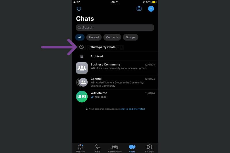 Habrá una bandeja de entrada aparte para los mensajes de aplicaciones externas.
