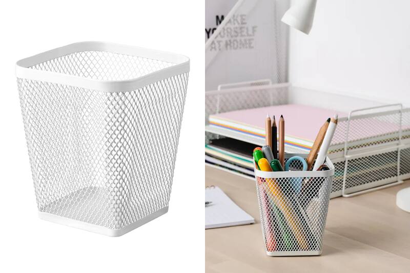 Este es un portalápices moderno y funcional para mantener el escritorio organizado.