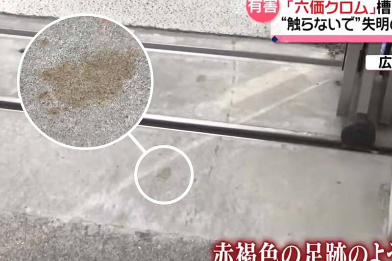 Registro de las huellas que dejó el felino luego de caer en el tanque de tres metros de profundidad que contenía sustancias químicas.