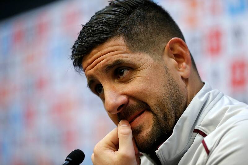 Santiago, 31 de agosto 2018
Conferencia de prensa del arquero de Colo Colo Agustin Orion en el Estadio monumental.
Javier Torres/Photosport