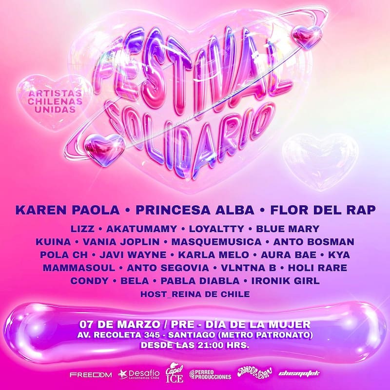 Estas son las artistas chilenas que se presentaran en el Festival Solidario.