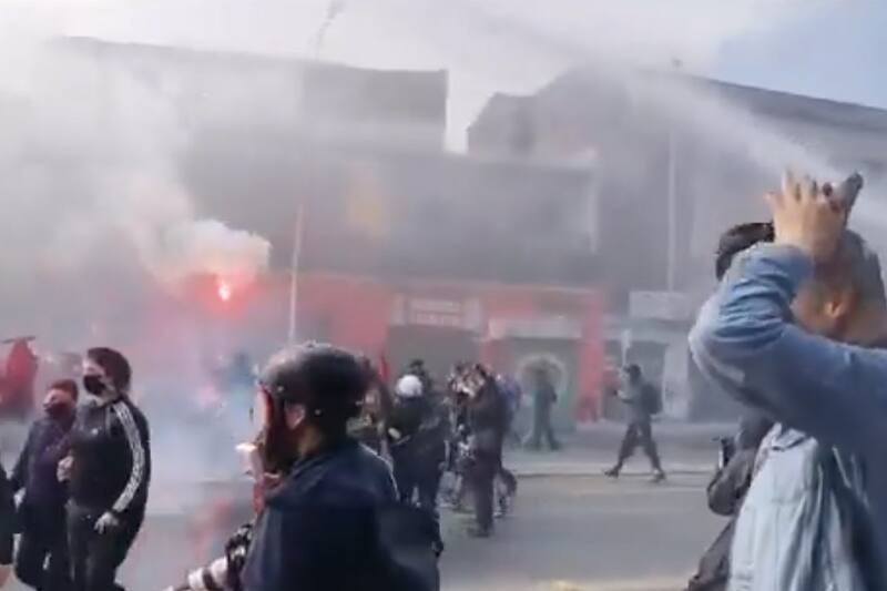 Carabineros desplegó un operativo. Captura Video.