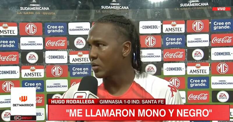Hugo Rodallega denunció racismo en Copa Sudamericana