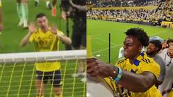 VIDEO | El viral de CR7 dando instrucciones a Speed en la barra de Al Nassr