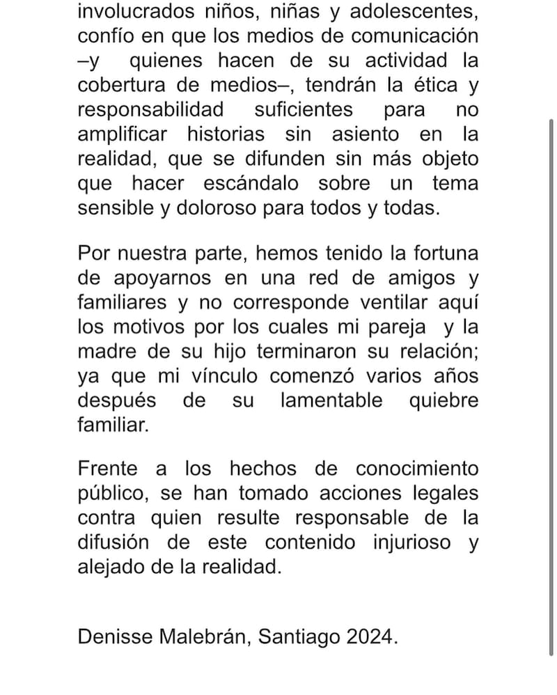 rompió el silencio tras grave acusación