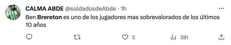 Críticas a Ben Brereton.