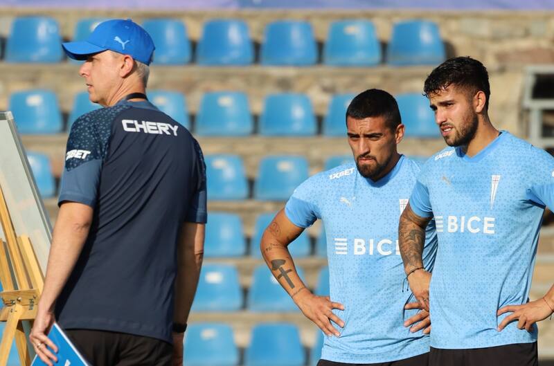 Tiago Nunes en un entrenamiento con la Universidad Católica. Foto: Comunicaciones Cruzados.
