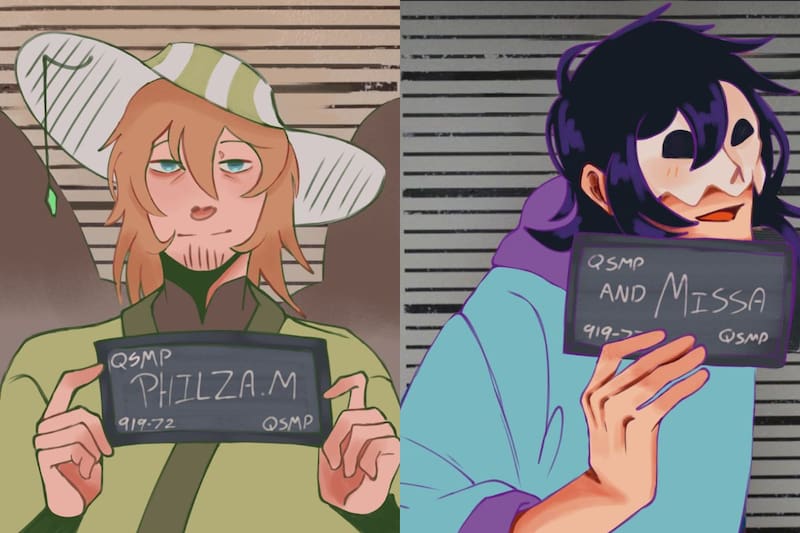 Revisa nuestros dibujos favoritos del meme de Barbie con su ficha policial, versión QSMP. Créditos: tamal_itt0.