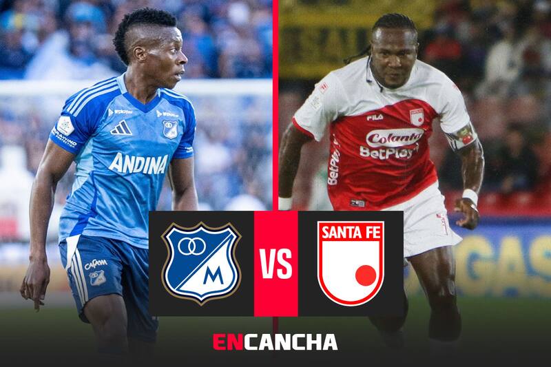 por la Liga Colombiana. Foto: RRSS Millonarios y Santa Fe.