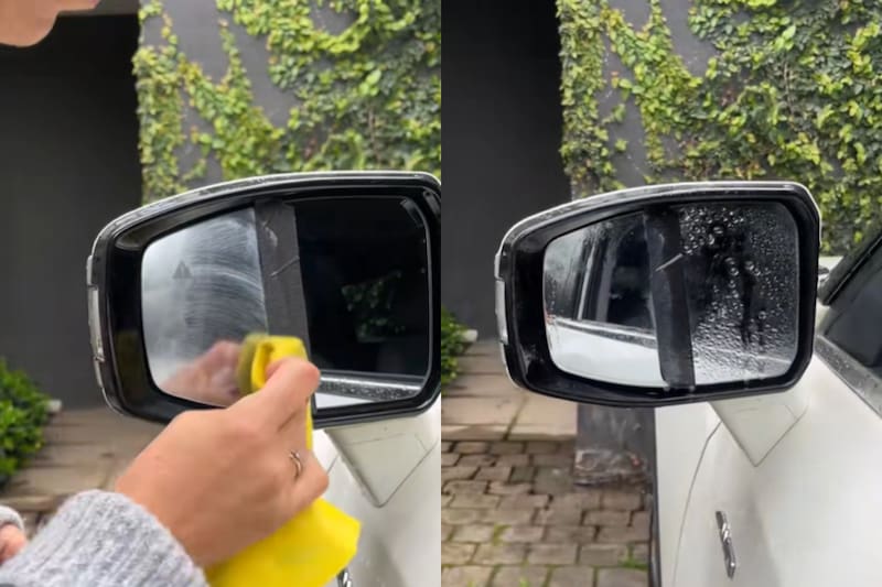 Utilizando este producto que tienes en casa puedes proteger tu vehículo de la lluvia. Créditos: Captura de pantalla - TikTok.