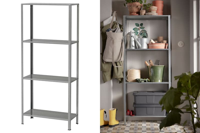 El estante tiene mucha versatilidad.