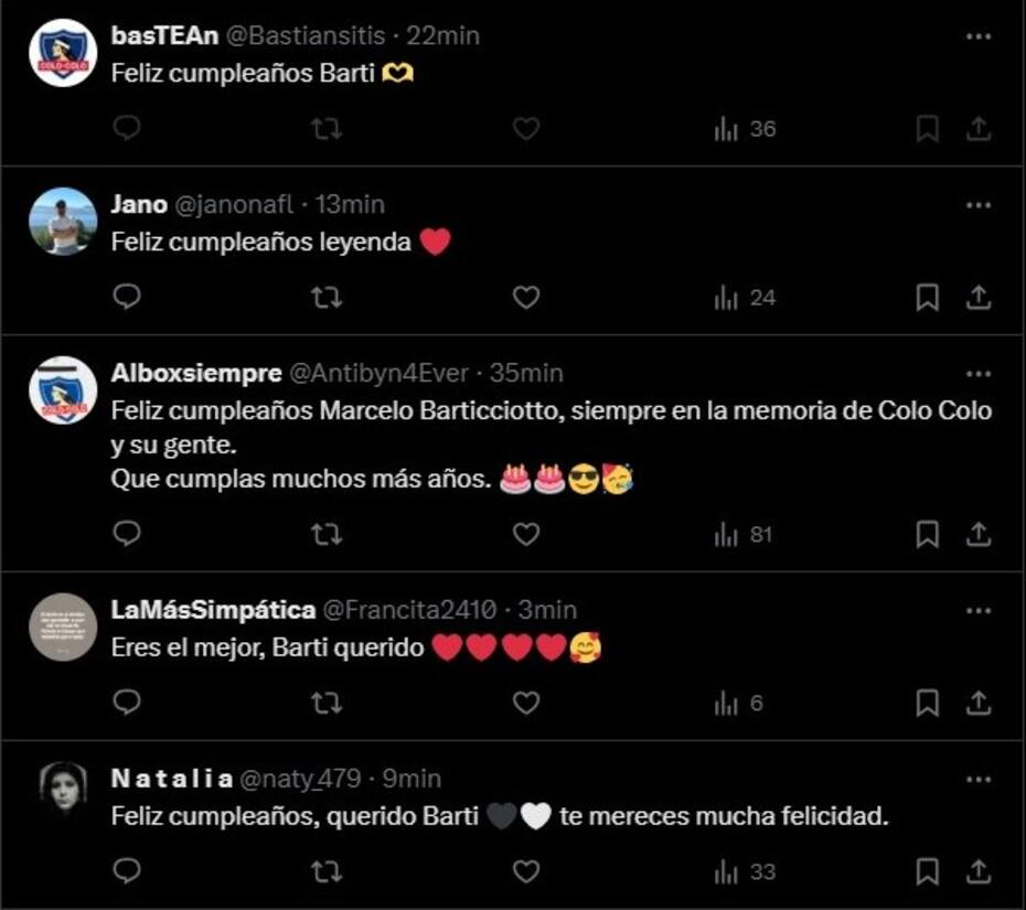 Saludos de los hinchas de Colo Colo a Marcelo Barticciotto