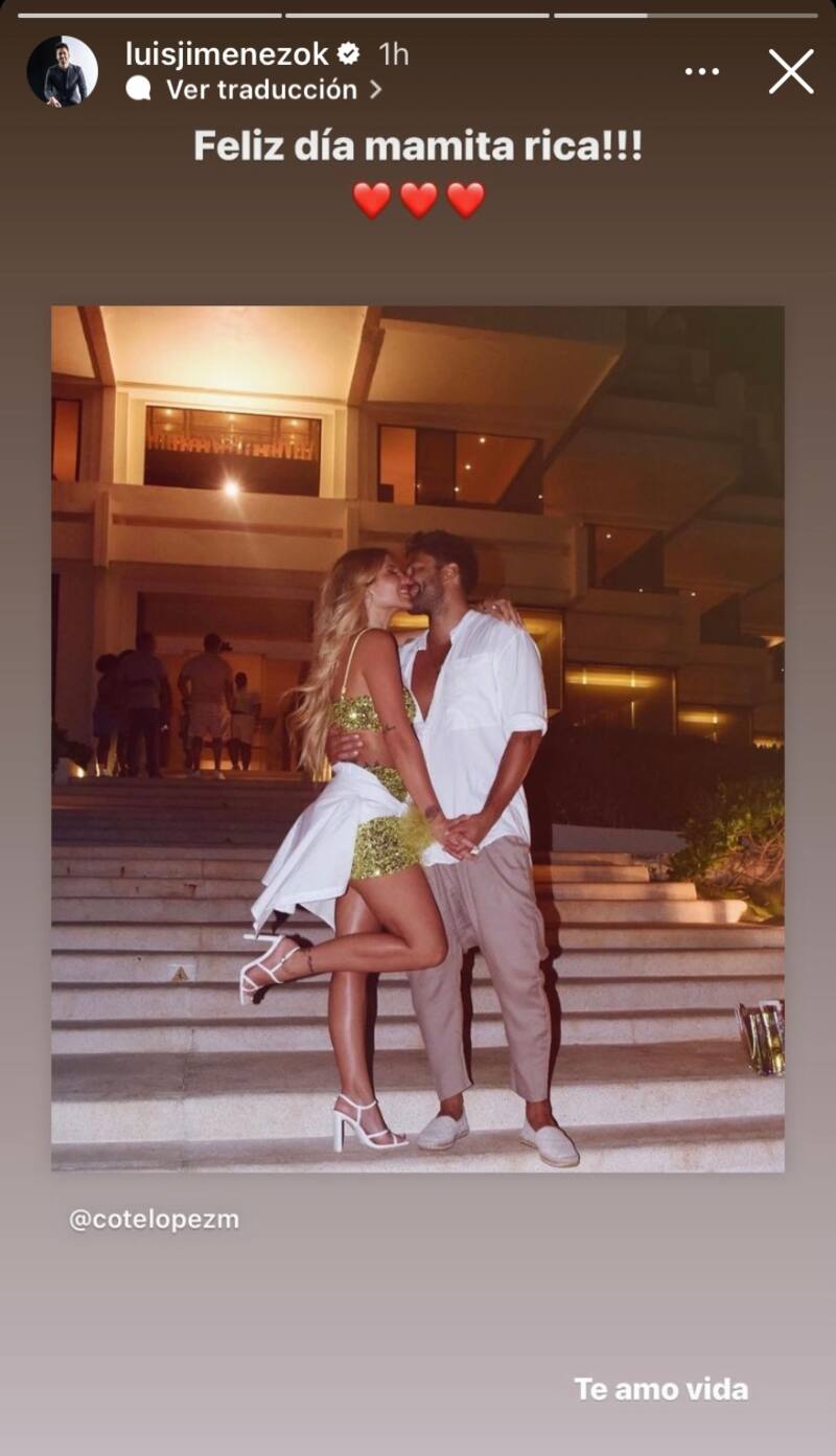 El mensaje de Luis Jiménez a Coté López / Créditos: Instagram