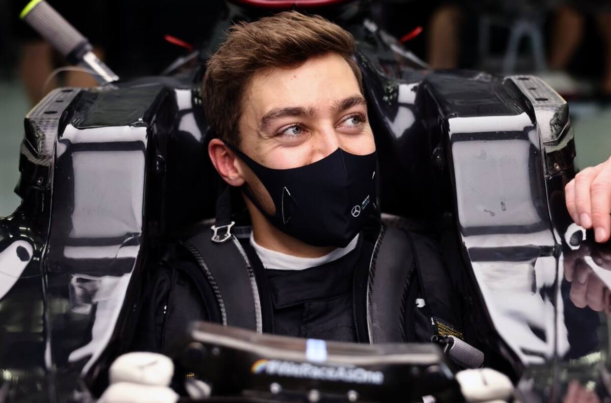 A paso de Lewis Hamilton: George Russell terminó primero en prácticas libres del GP Sakhir