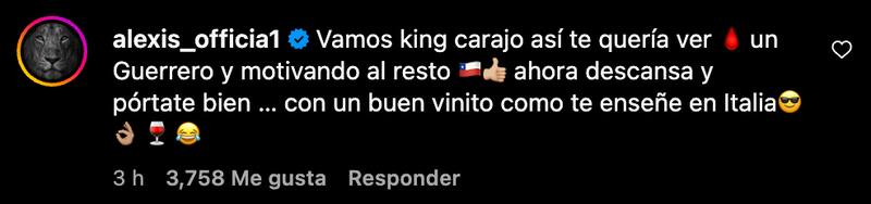 El mensaje de Alexis Sánchez a Arturo Vidal.