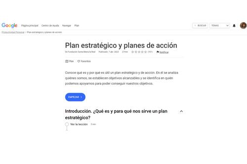 Así se ve una lección cuando se va a iniciar.