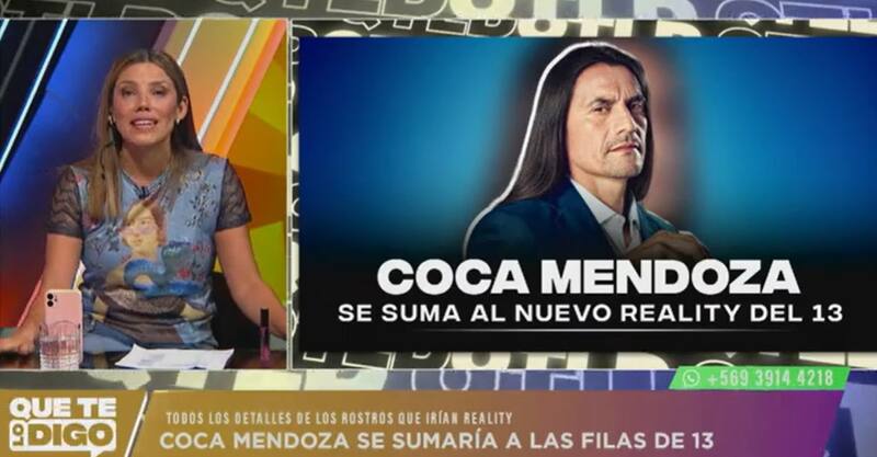 Coca Mendoza se sumaría al nuevo reality de Canal 13. Créditos: Pantallazo Zona Latina