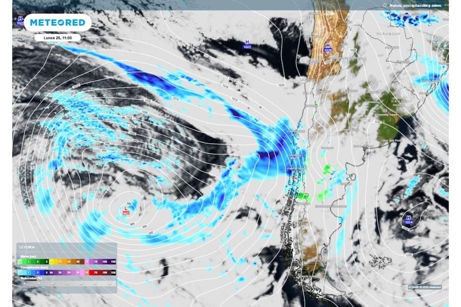 Las lluvias podrían afectar a la zona centro-norte.
Créditos: Meteored.