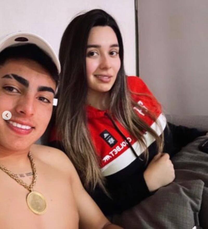 Jordhy Thompson junto a la que sería su nueva pareja