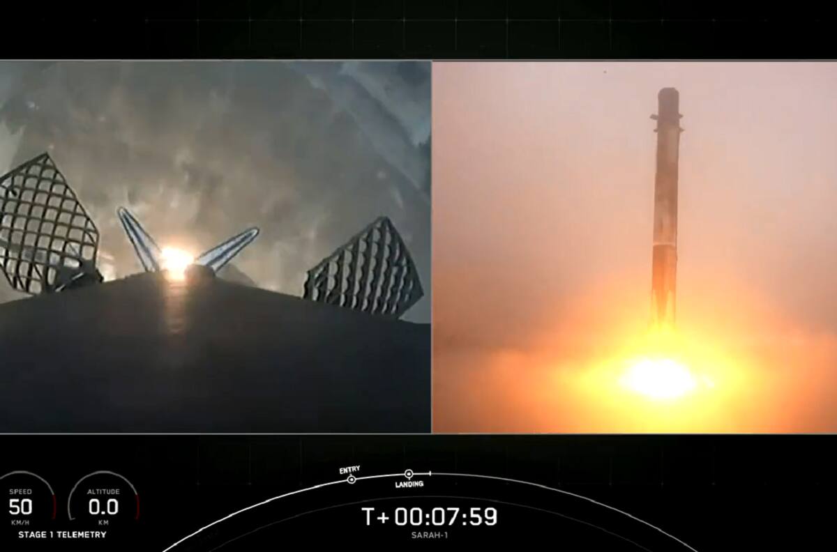 VIDEO | Aterrizaje perfecto: Cohete de SpaceX vuelve a la Tierra luego lanzar un satélite al espacio