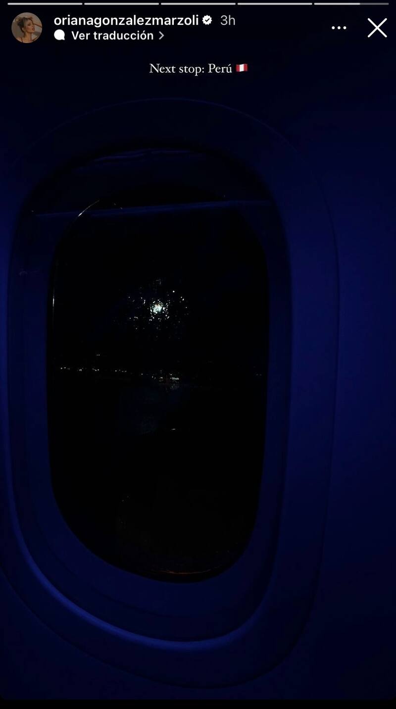 Oriana Marzoli ya está viajando a Perú.