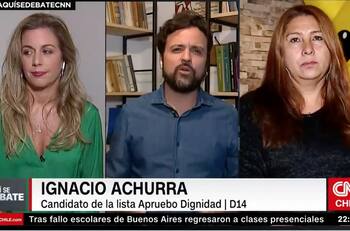 "Me parece una falta de respeto": Ignacio Achurra paró en seco polémicos dichos de Yuyuniz Navas sobre el 18-O en debate de CNN