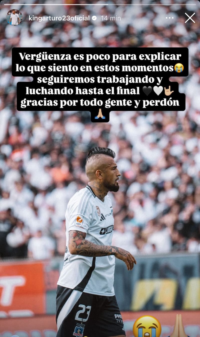 y su reacción a la derrota de Colo Colo.