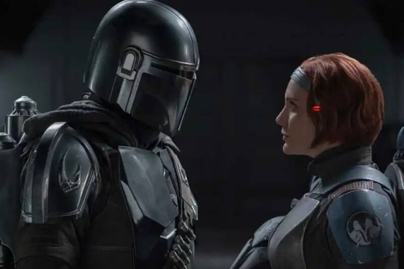 Din Djarin y Bo-Katan juntos al final de capitulo