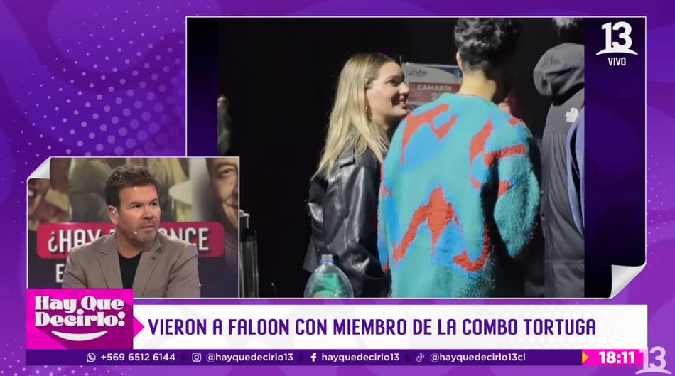 en "Hay que decirlo" mostraron fotografía de Faloon Larraguibel con Dunguita, vocalista de La Combo Tortuga.