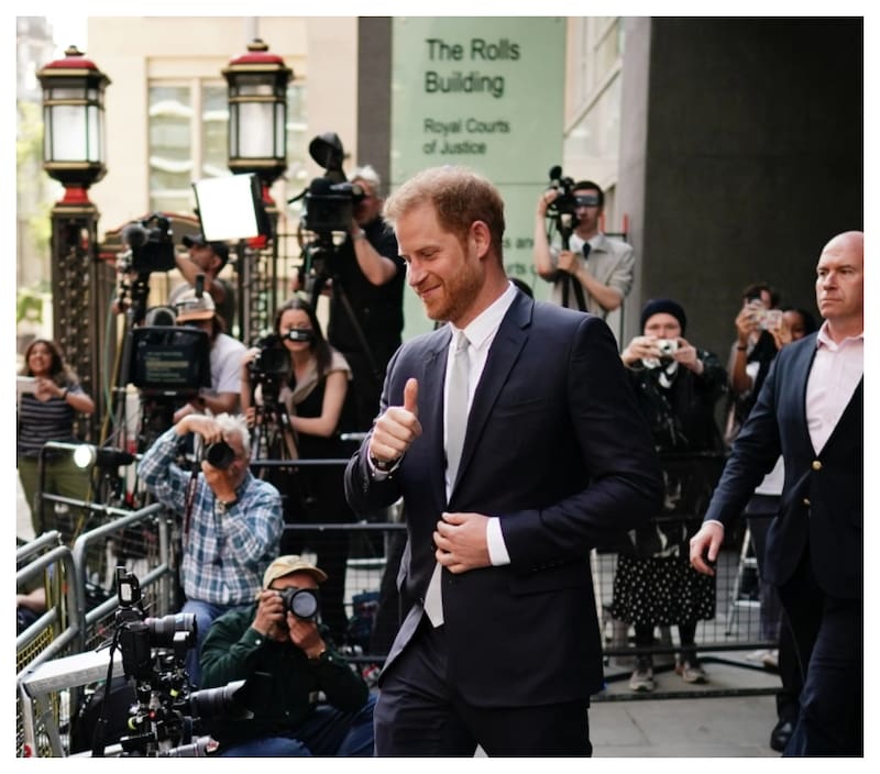 Príncipe Harry en el Tribunal Superior del Reino Unido.