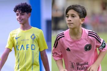 ¡De tal palo, tal astilla! Cristiano Ronaldo Jr y Thiago Messi maravillan con sus goles