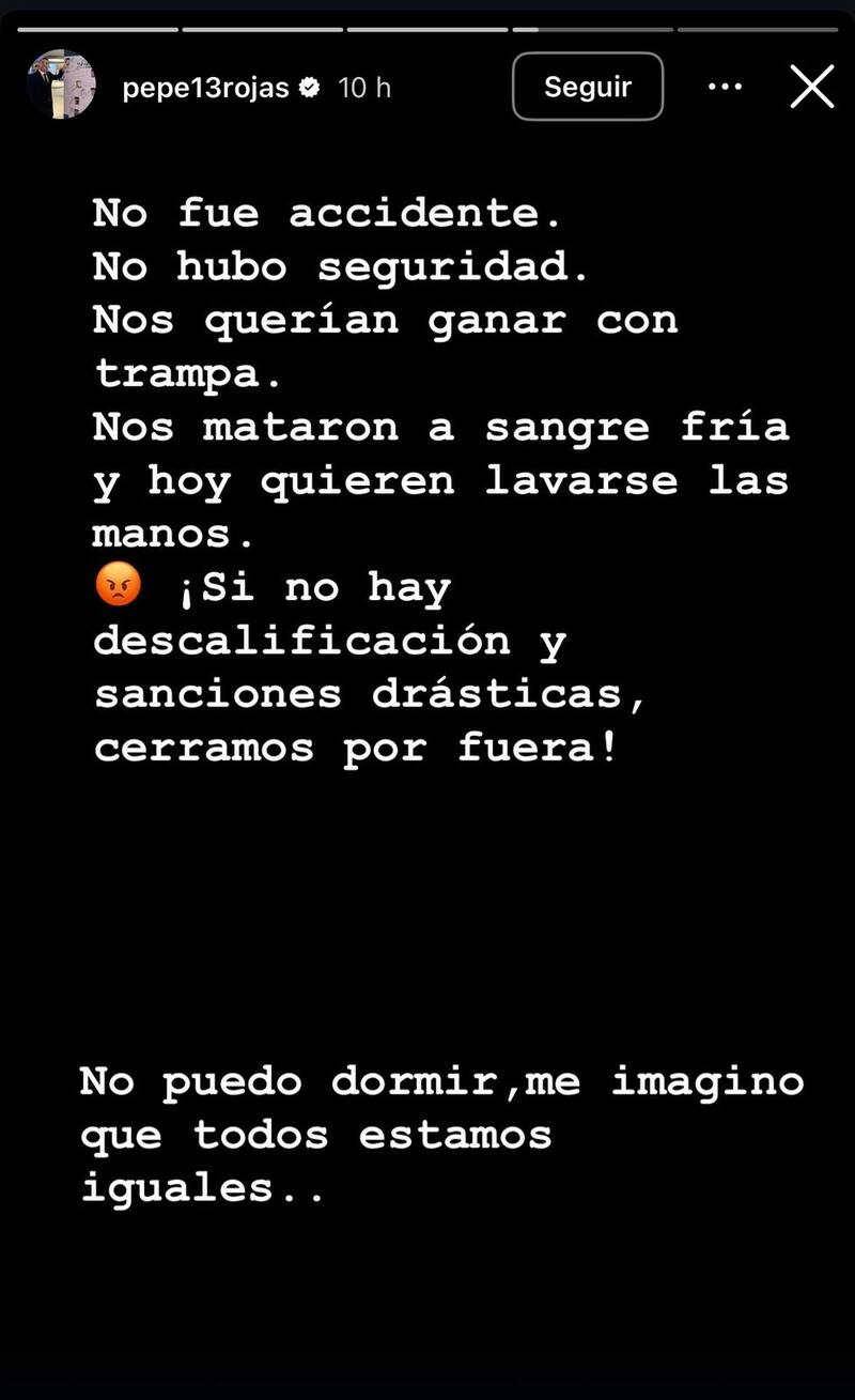 Pepe Rojas en Instagram.