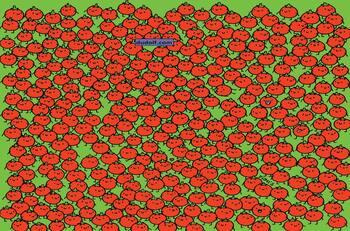 Test Visual: Pon a prueba tu agudeza visual y encuentra a las manzanas escondidas entre los tomates en menos de 10 segundos