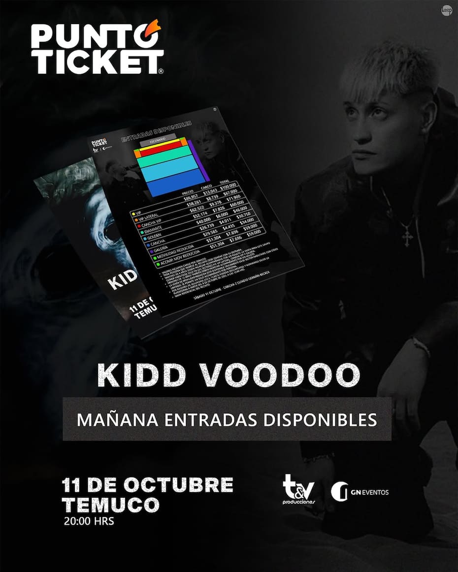 El artista urbano se presentará en Temuco.